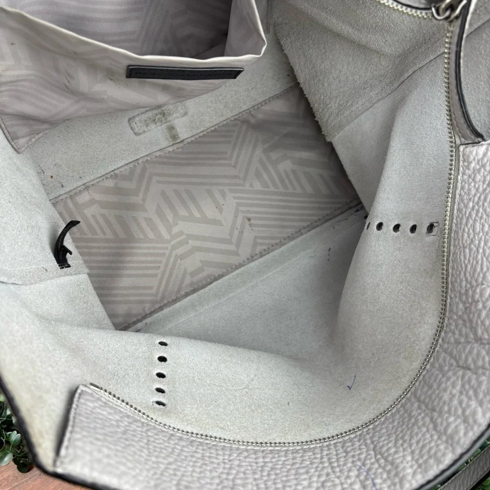 REBECCA MINKOFF Pebbled Gray Tote Bag